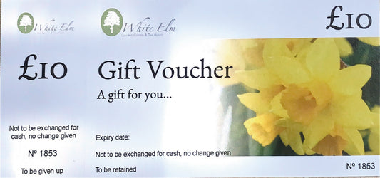 £10 White Elm Garden Centre Voucher ( can only be used in Shop and Tearoom )