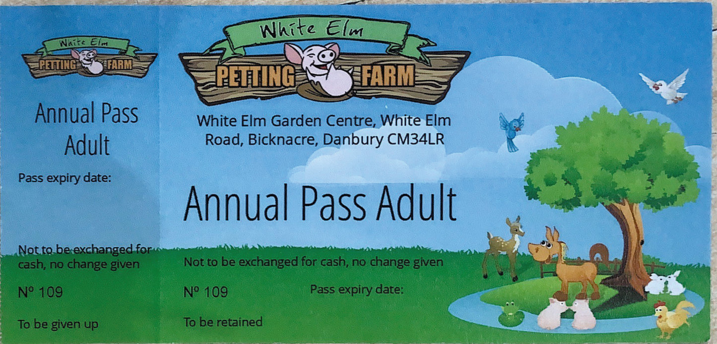 Adult Annual Petting Farm Pass