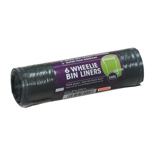 6 240l Wheelie Bin Liners